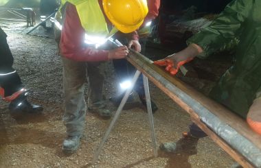 Rockfire Resources geotechnical drilling, Molaoi, Greece